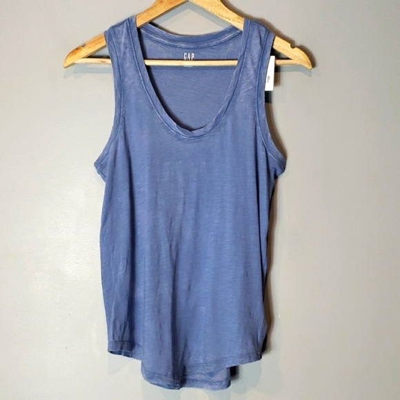 Gap Slub Tank XS Heathered Blue New - Picture 1 of 7